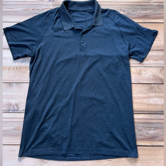lululemon athletica Other - Lululemon Navy Blue Polo Shirt for Men  Metal Vent Tech Performance Top